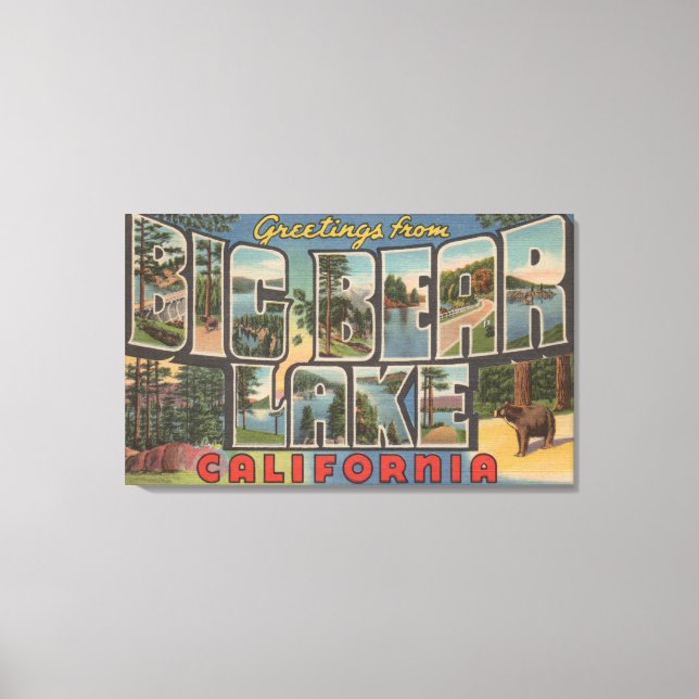 Impressão Em Tela Lago Big Bear, Califórnia - Cenas Grandes (Frente)