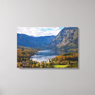 Impressão Em Tela Lago Bohinj em Slovenia no outono
