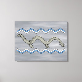 Impressão Em Tela Lago canadense Monster e Zigzags