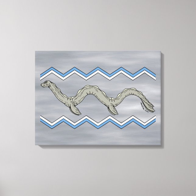 Impressão Em Tela Lago canadense Monster e Zigzags (Frente)