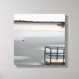 Impressão Em Tela Lago congelado