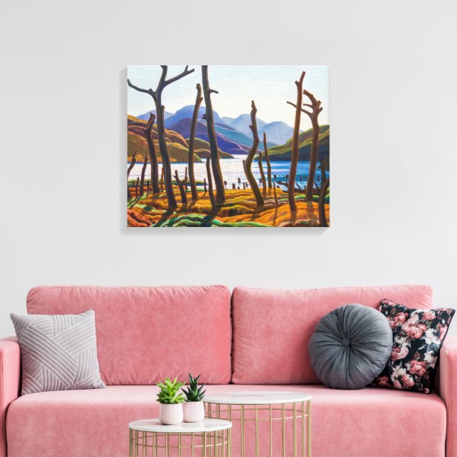 Impressão Em Tela Lago Cranberry | Franklin Carmichael | (Insitu(Sala de estar))