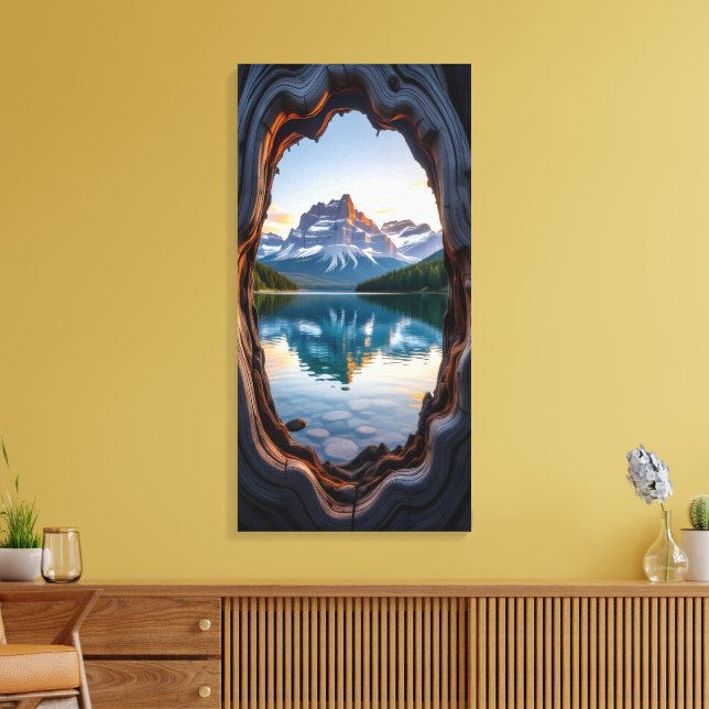 Impressão Em Tela Lago da Montanha (Insitu(Sala de estar))