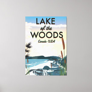 Impressão Em Tela Lago do Poster de viagens Woods.