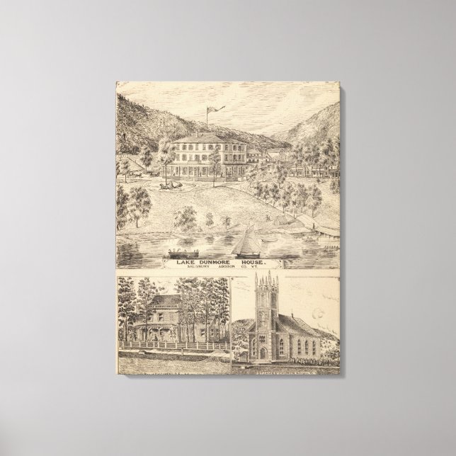 Impressão Em Tela Lago Dunmore House em Salisbury (Frente)