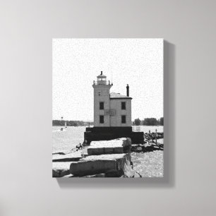 Impressão Em Tela Lago Erie Lighthouse