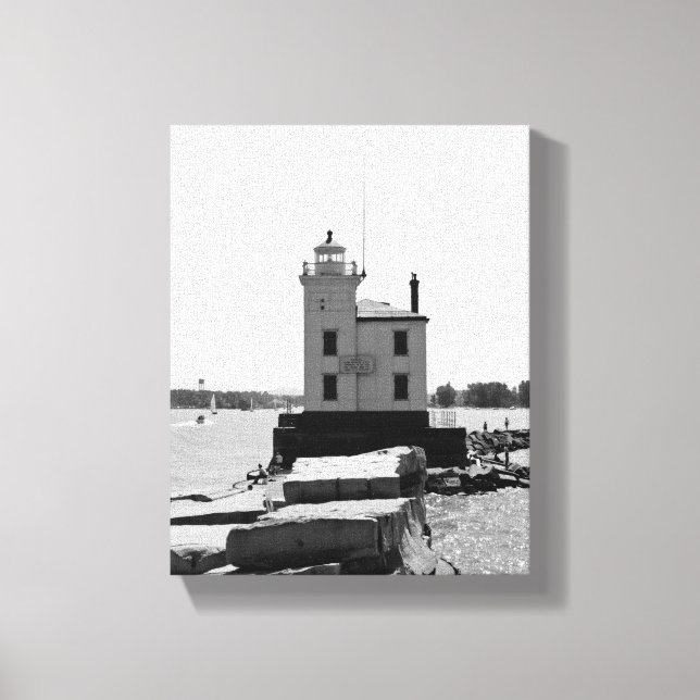 Impressão Em Tela Lago Erie Lighthouse (Frente)