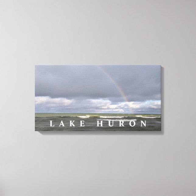 Impressão Em Tela Lago Huron Rainbow (Frente)