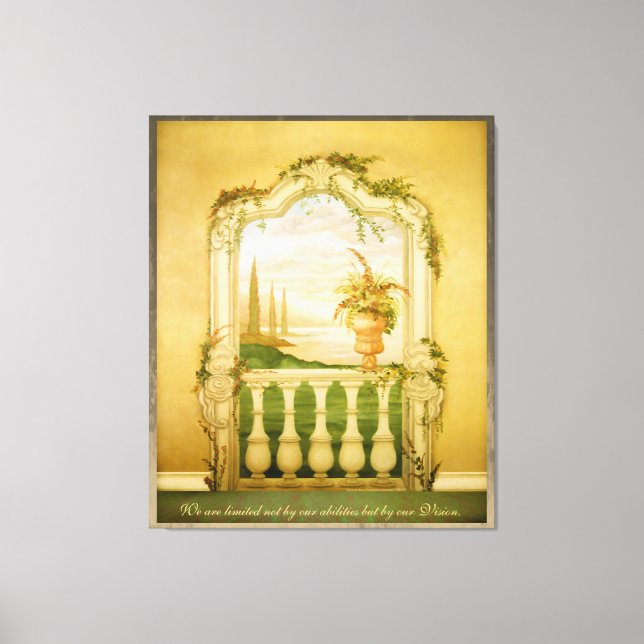 Impressão Em Tela Lago mediterrâneo View Mural (Frente)