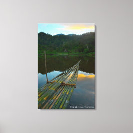 Impressão Em Tela Lago Sunrise Dawn Floresta Reflexo Indonésia