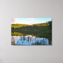 Impressão Em Tela Lago Sunrise Dawn Floresta Reflexo Indonésia