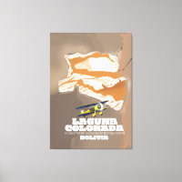 Laguna Colorada Bolivia poster de viagens de lago 