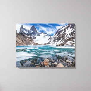 Impressão Em Tela Laguna De Los Tres e montagem Fitzroy