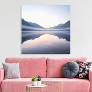 Impressão Em Tela Lake and Mountain Scenic Landscape Wall Art