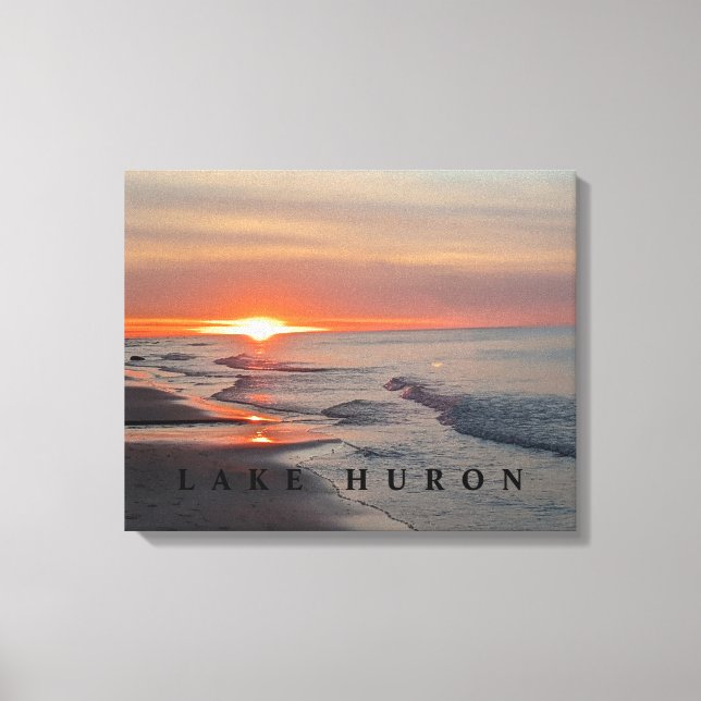 Impressão Em Tela Lake Huron Sunset (Frente)