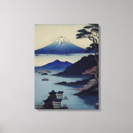 Impressão Em Tela Lake, Pine and Mountain - Japan