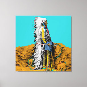 Impressão em tela Lakota Sioux Nativo Americano