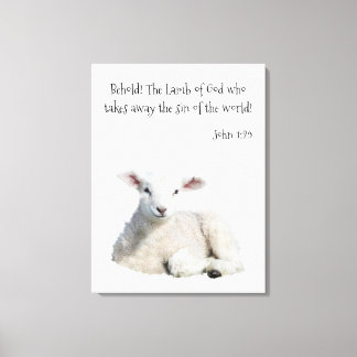 Impressão Em Tela Lamb de Deus