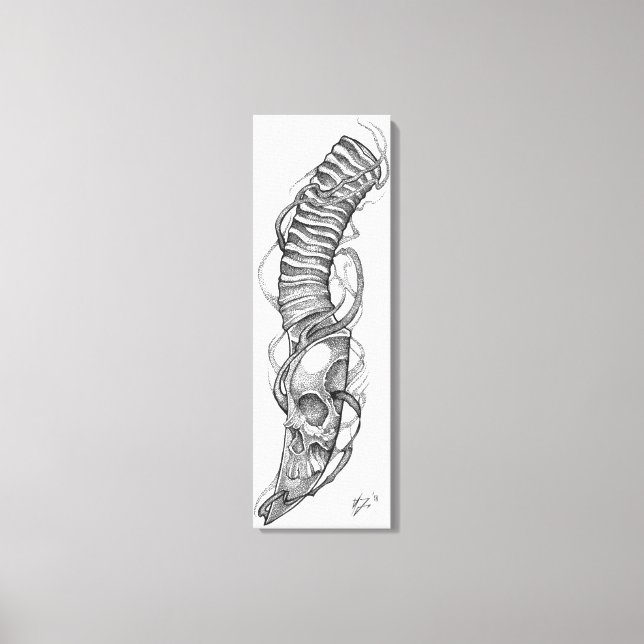 Impressão Em Tela lâmina de crânio 4 (Frente)