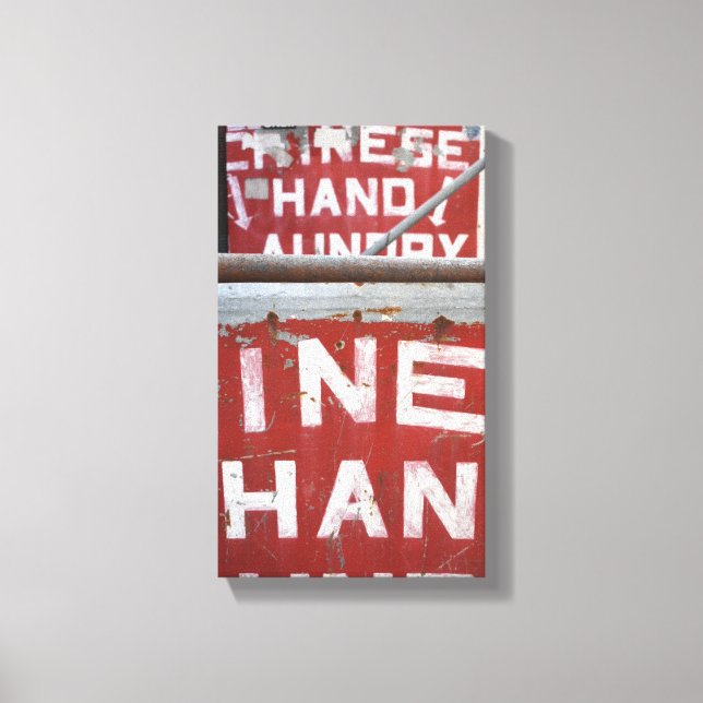 Impressão Em Tela Lança-Mão Chinesa NYC, Foto Urbana Nova Iorque (Frente)