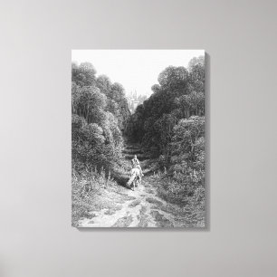 Impressão Em Tela Lancelot aproxima-se do Castelo em Astolat