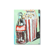 Lanche de Filme Clássico de Cola e Pipoca em Natur