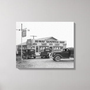 Impressão Em Tela Lanchonete Hi-Way, 1939