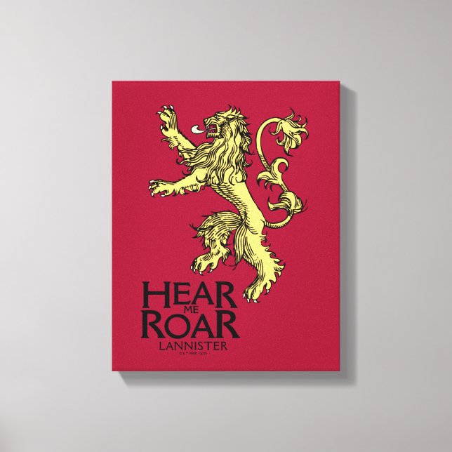 Impressão Em Tela Lannister Sigil - Ouça-me Roar (Frente)