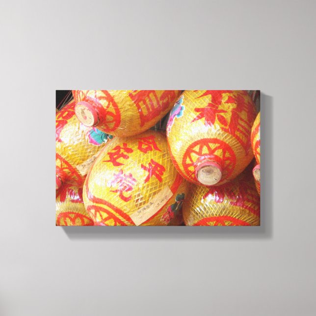 Impressão Em Tela Lanteras de Papel Chinês Sortudos (Frente)