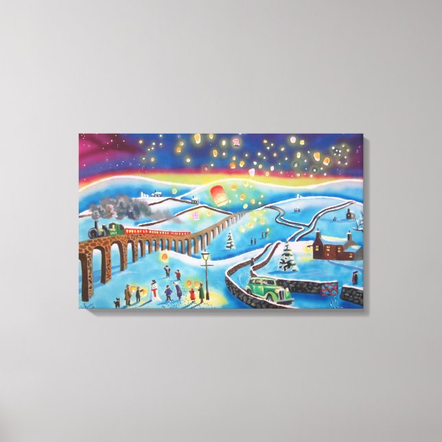 Impressão Em Tela Lanternas chinesas Paisagem de inverno Gordon Bruc (Frente)