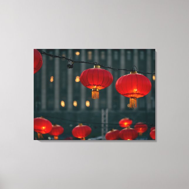 Impressão Em Tela Lanterns Ano Novo Chinês (Frente)