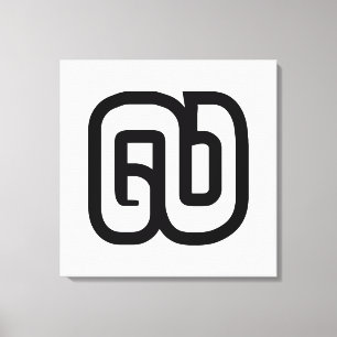 Impressão Em Tela Laos / Laos Número Nove / 9 / ໙ (Kao/Gao) Laoci