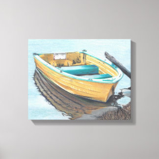 Impressão Em Tela Lápis de cor do barco amarelo