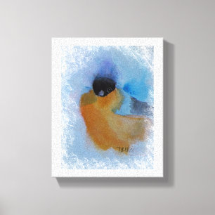 Impressão Em Tela Laranja-Brejado de inverno Aquarela