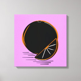 Impressão Em Tela Laranja Escuro – Arte Gráfica Minimalista