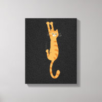 Laranja Tabby Cat Ativa | Gato riscado engraçado