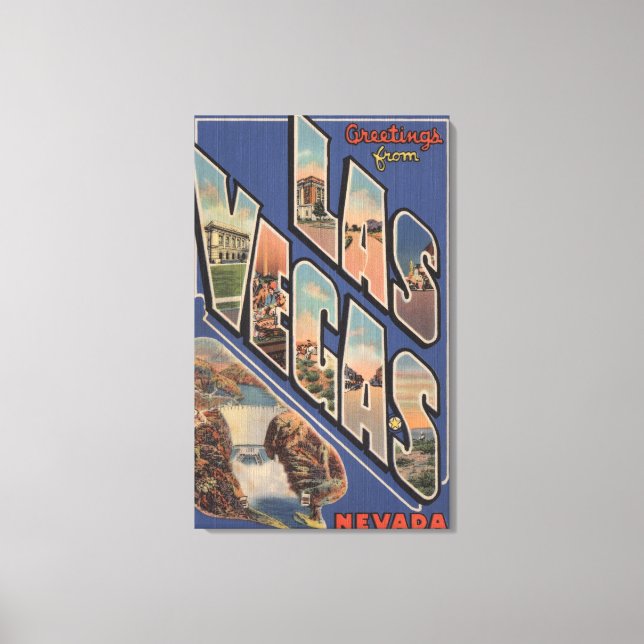 Impressão Em Tela Las Vegas, Nevada - Grandes Cenas de Letra 2 (Frente)