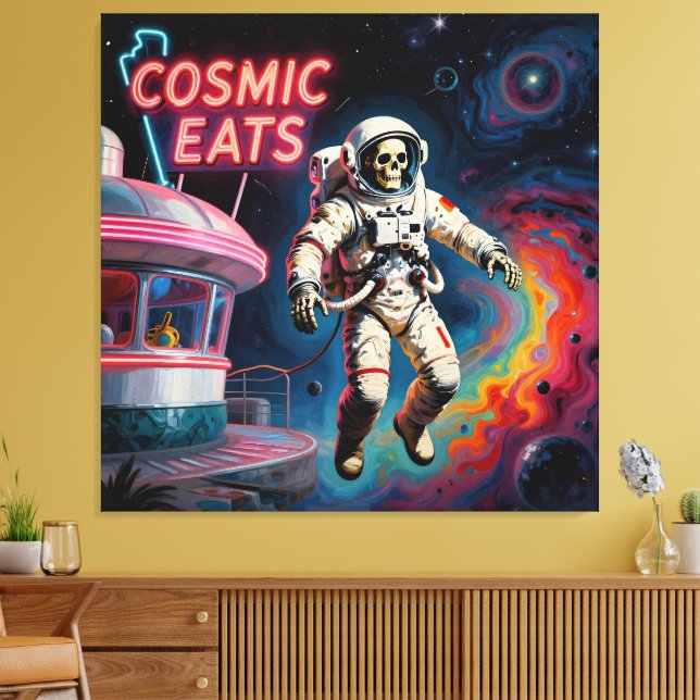 IMPRESSÃO EM TELA LAST CHANCE CAFE-FOOD TO DIE FOR (Insitu(Sala de estar))