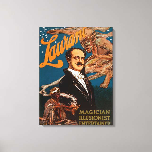 Impressão Em Tela Laurant Maggie, Illusionista, magia de entretenime (Frente)