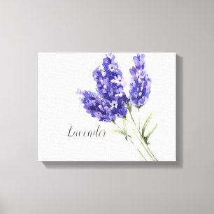 Impressão Em Tela Lavanda Flores de Água Tela de Cores de Água Imp