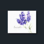 Impressão Em Tela Lavanda Flores de Água Tela de Cores de Água Impre<br><div class="desc">Bonita e moderna,  esta ilustração de aquarela botânica das flores de lavanda é perfeita para qualquer sala.</div>