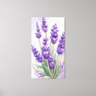 Impressão Em Tela "Lavanda Serena" - Arte Botânica Minimalista para
