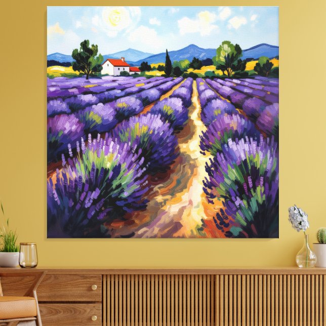 Impressão Em Tela   „Lavendelträume – Ruhe in Violett“   (Insitu(Sala de estar))