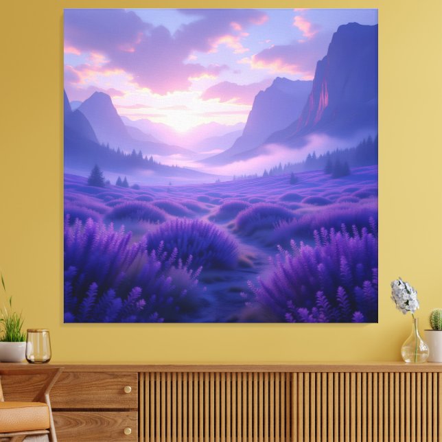 Impressão Em Tela   „Lavendelträume – Ruhe in Violett“   (Insitu(Sala de estar))