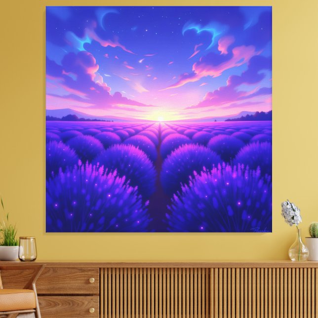 Impressão Em Tela   „Lavendelträume – Ruhe in Violett“   (Insitu(Sala de estar))