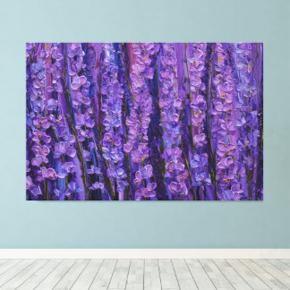 Impressão Em Tela Lavender Purple Flower Cluster Abstract Wall Art