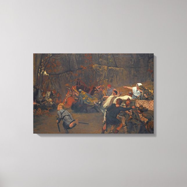 Impressão Em Tela Lawrence Alma-Tadema - Gunthram Bose E Sua (Frente)