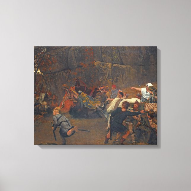 Impressão Em Tela Lawrence Alma-Tadema - Gunthram Bose E Sua (Frente)