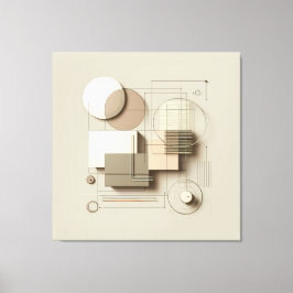 Impressão Em Tela Layered Neutral Forms