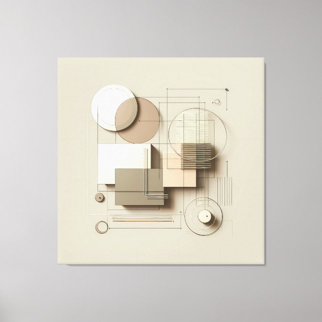 Impressão Em Tela Layered Neutral Forms (Frente)